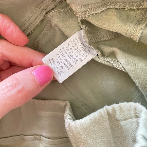 Umgee Leggings Womens Size XL Green Cream Gray Jeggings Pants Stretchy Skinny - Picture 6 of 7